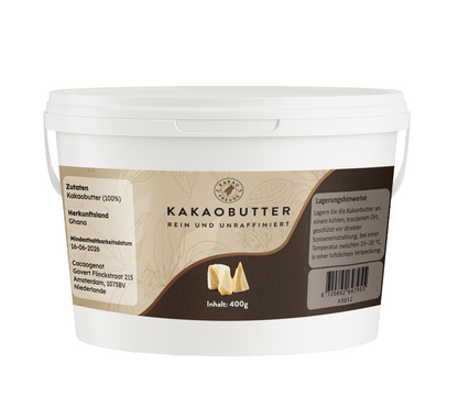 Reine Kakaobutter (unraffiniert) - Kakaofreude
